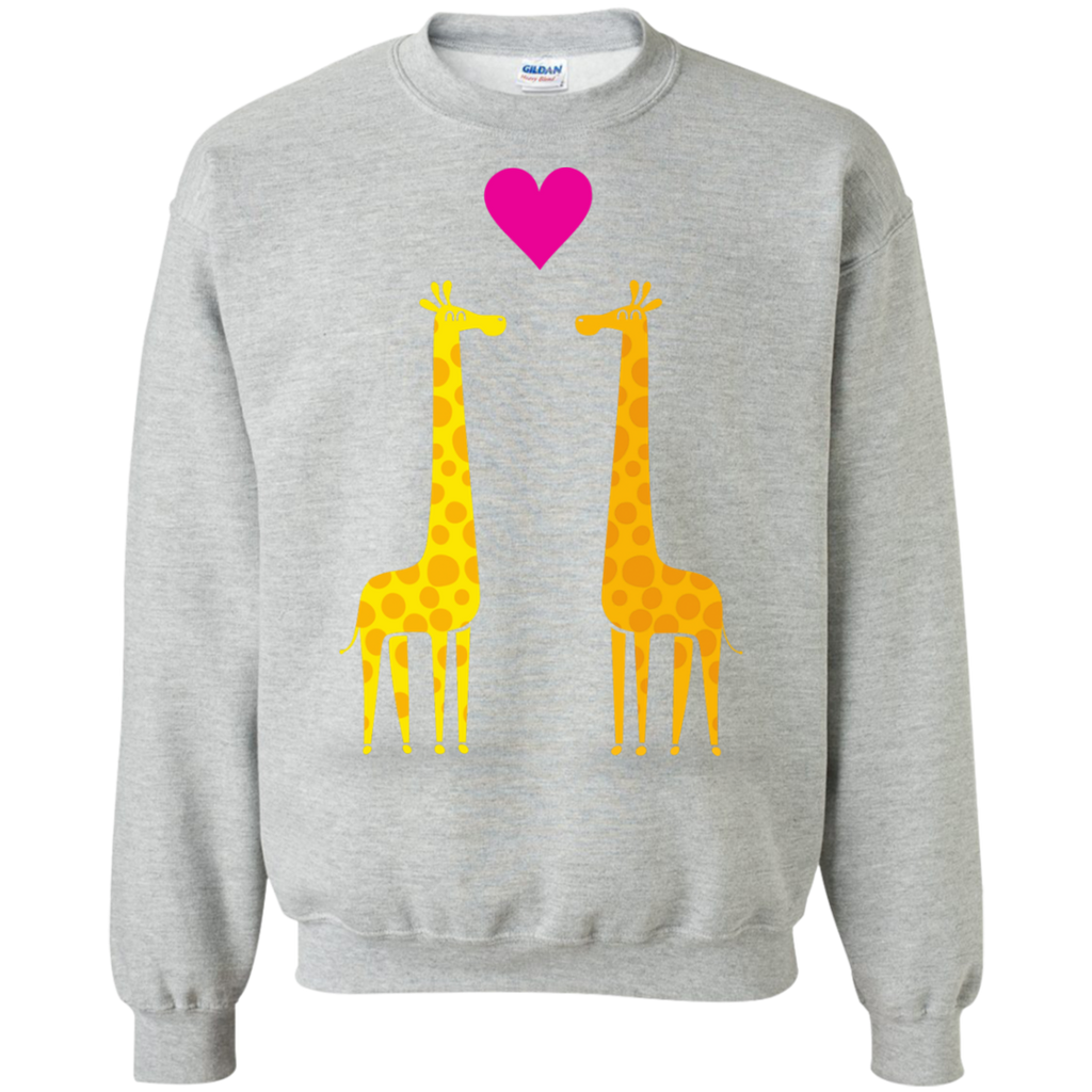 cute cartoon giraffe couple in love T-Shirt