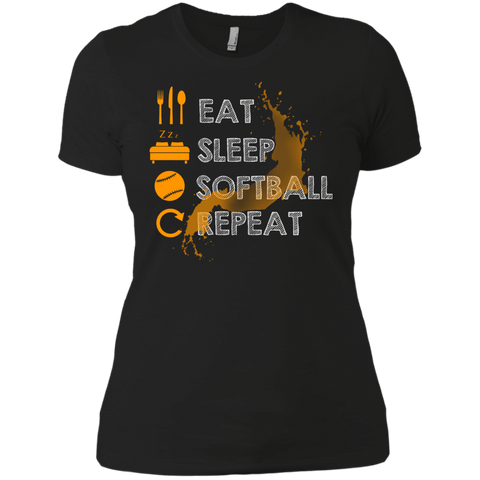 eat, sleep, softball and repeat T-Shirt