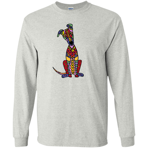 funny psychedelic greyhound dog abstract art T-Shirt