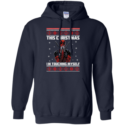 deadpool christmas sweater: this christmas i'm touching myself sweatshirt, hoodie T-Shirt