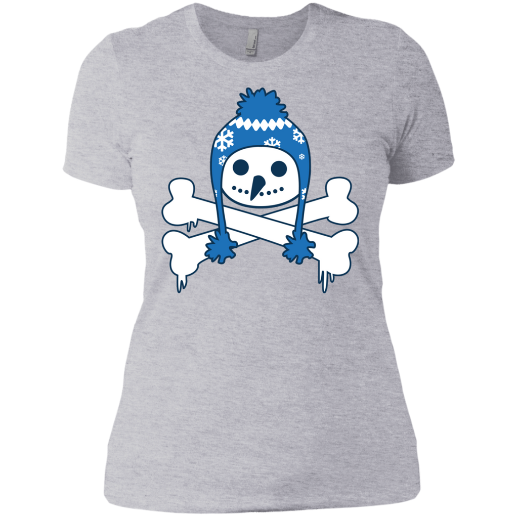 cute snowman skull winter art T-Shirt