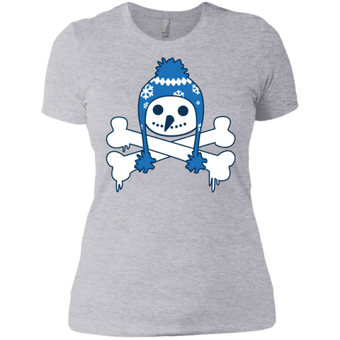 cute snowman skull winter art T-Shirt