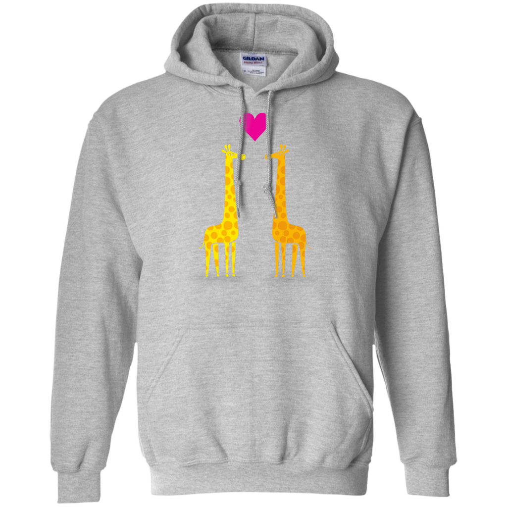 cute cartoon giraffe couple in love T-Shirt