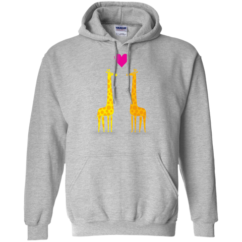 cute cartoon giraffe couple in love T-Shirt
