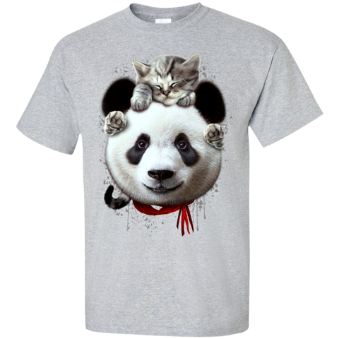 cat on panda T-Shirt