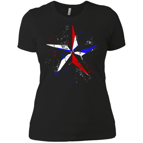 american flag nautical star - grunge T-Shirt