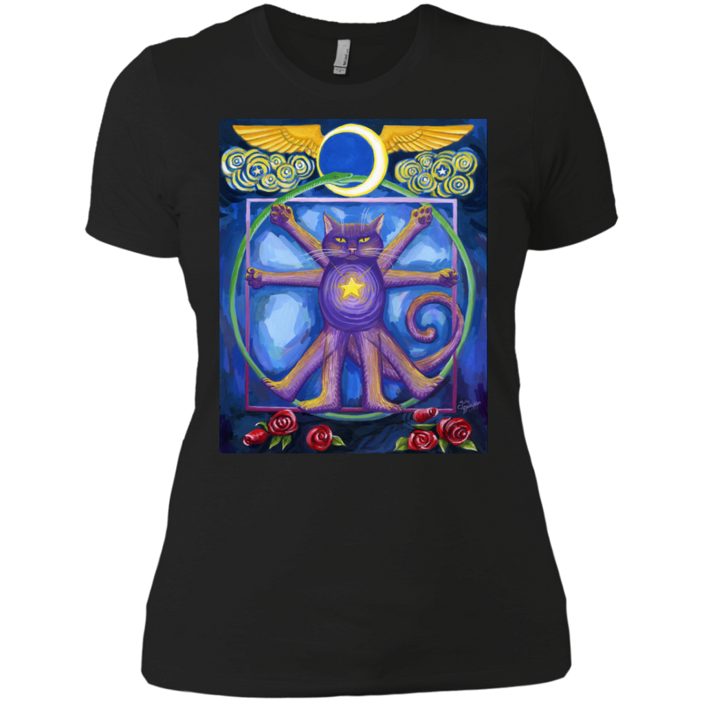 da vinci cat squaring the circle t- T-Shirt