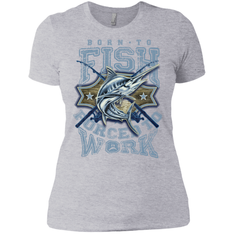 born to fish forced to work T-Shirt