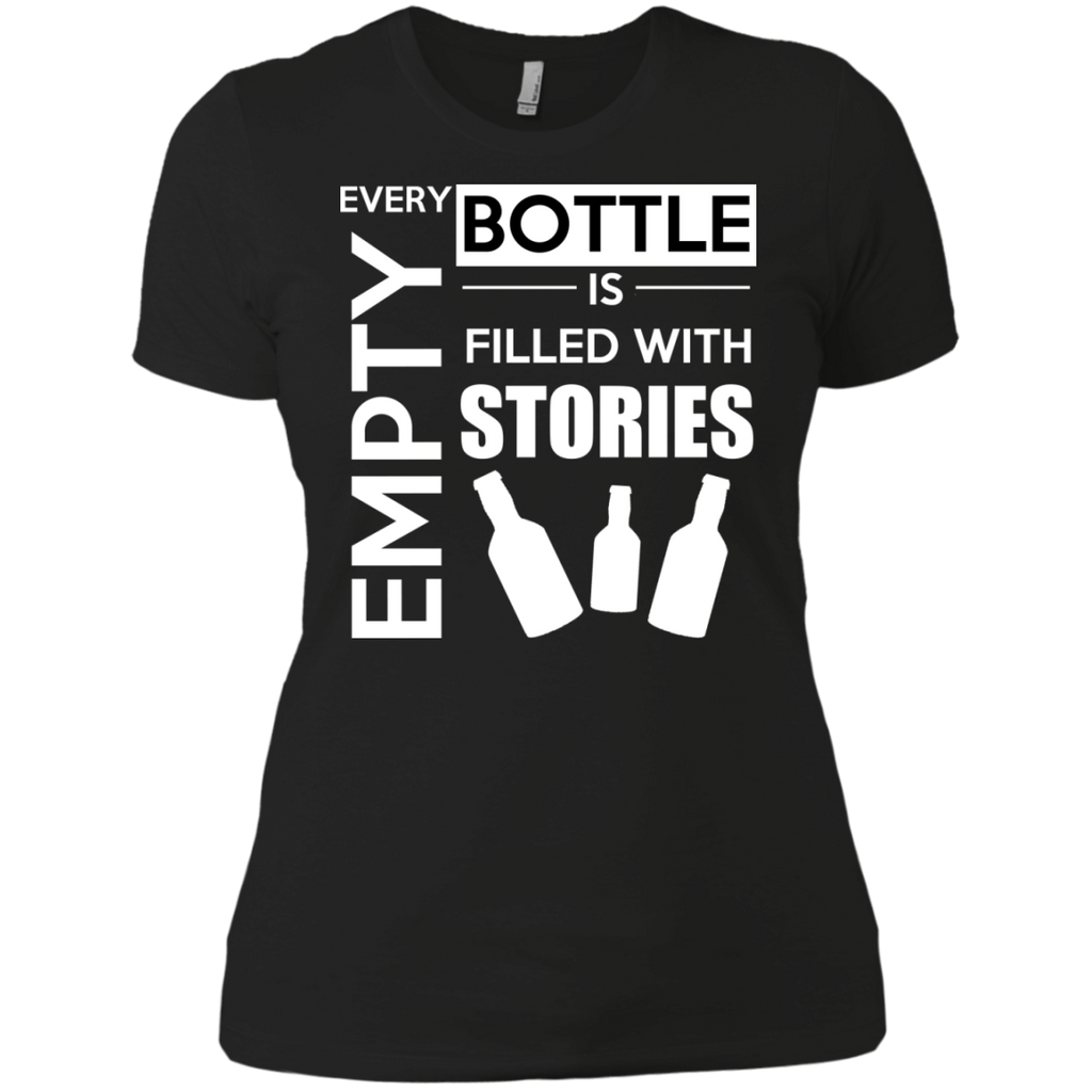 every empty bottle is filled with stories funny beer T-Shirt