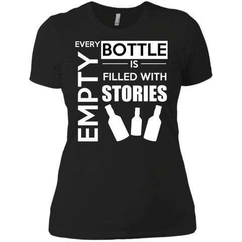 every empty bottle is filled with stories funny beer T-Shirt