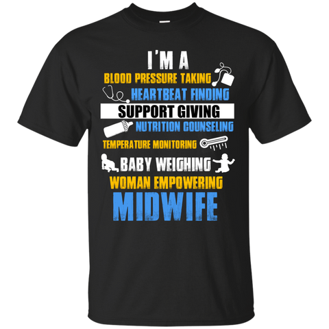 baby weighing woman empowering midwife T-Shirt