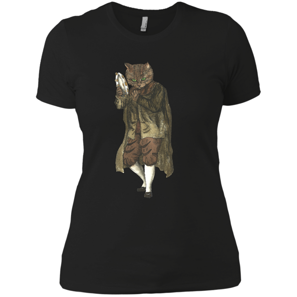 dancing cat plays tambourine t- T-Shirt
