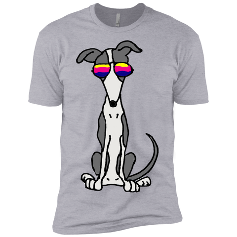 cool funny grey and white greyhound dog in sunglasses T-Shirt