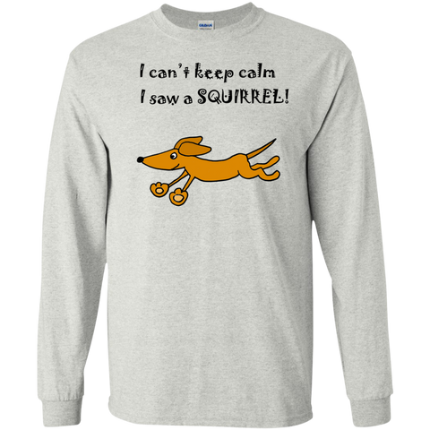 funny dachshund dog chasing dog keep calm cartoon T-Shirt