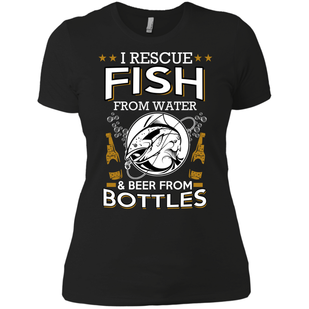 fish from water and beer from bottles T-Shirt
