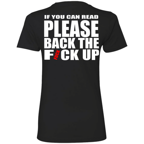 back the fvck up - motorcycle T-Shirt