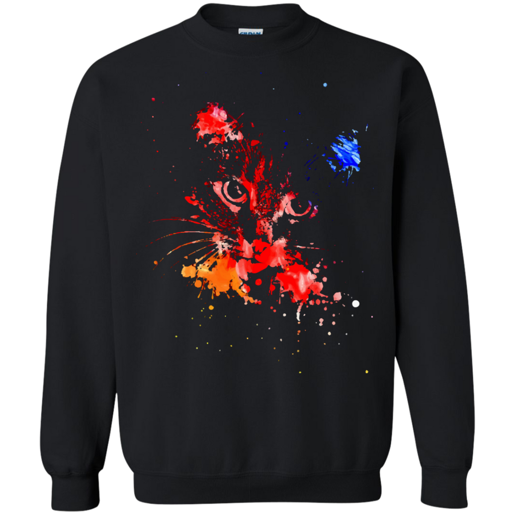 colorful grunge cat portrait T-Shirt