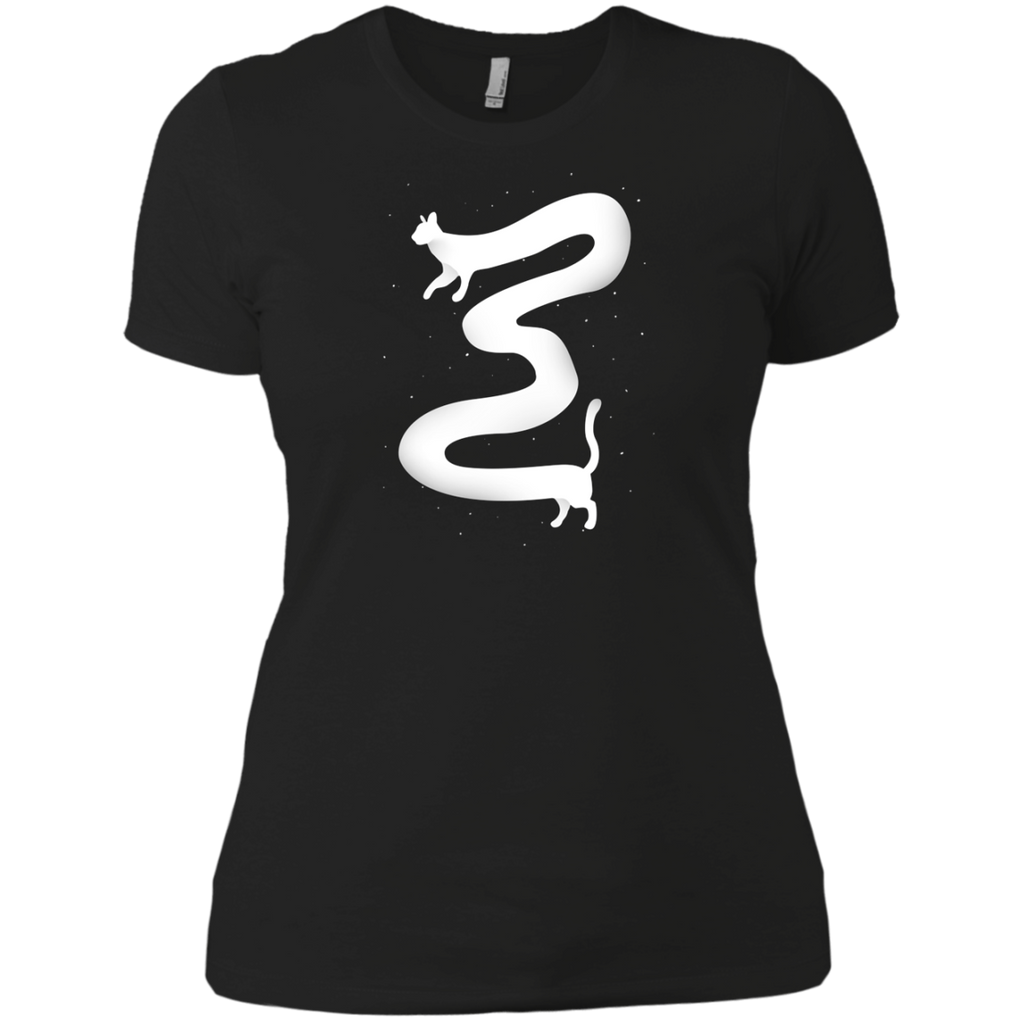 follow the white cat t- T-Shirt