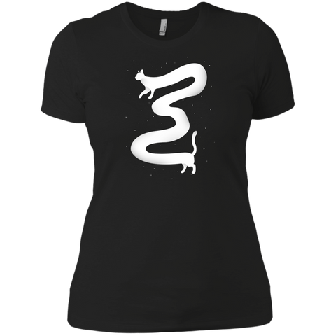 follow the white cat t- T-Shirt