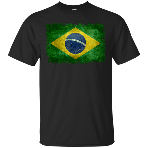 flag of brazil in vintage retro style T-Shirt