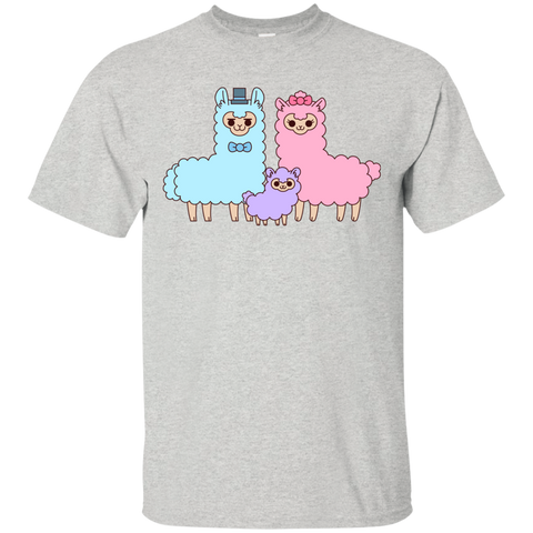 cotton candy alpaca family matching family T-Shirt