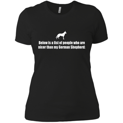 below is a list of people -german shepherd T-Shirt