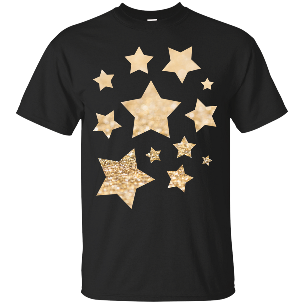 beautiful champagne gold glitter sparkles stars T-Shirt