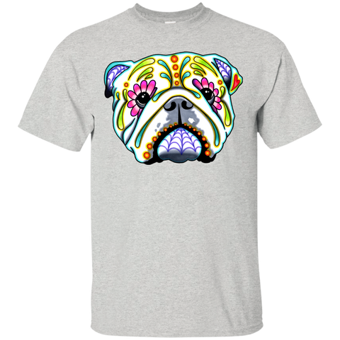 english bulldog day of the dead sugar skull dog matching family T-Shirt