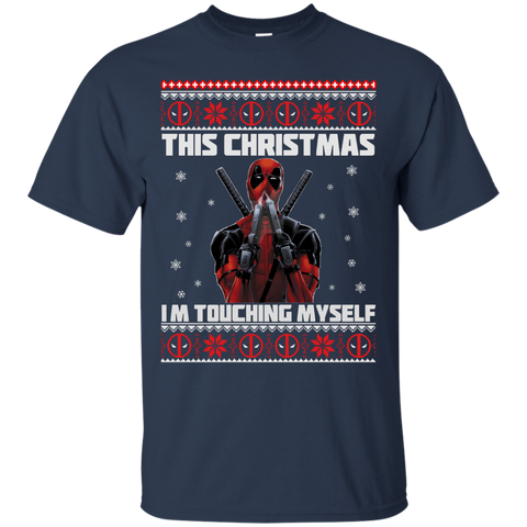 deadpool christmas sweater: this christmas i'm touching myself sweatshirt, hoodie T-Shirt