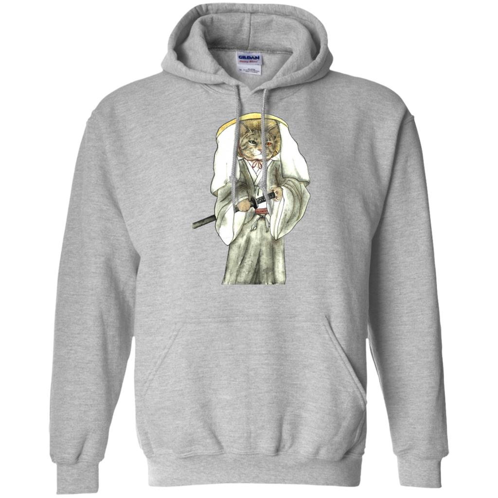 japanese samurai cat with one green eye and one yellow eye sweatshirt T-Shirt