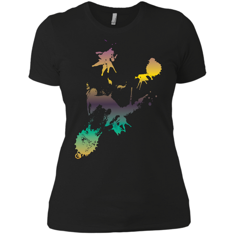 colorful grunge cat smile portrait T-Shirt