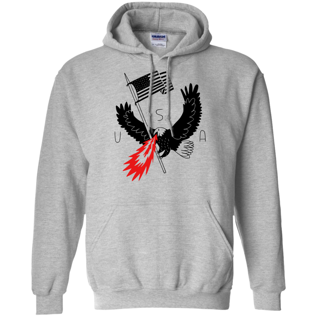 fire breathing bald eagle of patriotism T-Shirt