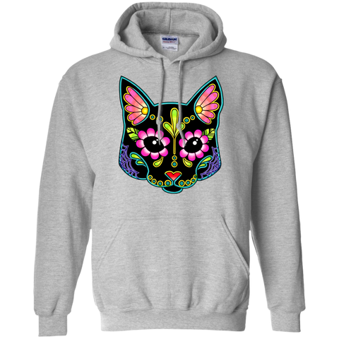 cat in black - day of the dead sugar skull kitty sweatshirt T-Shirt