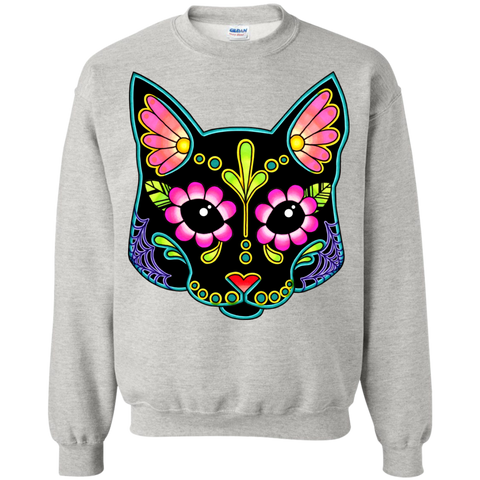 cat in black - day of the dead sugar skull kitty sweatshirt T-Shirt