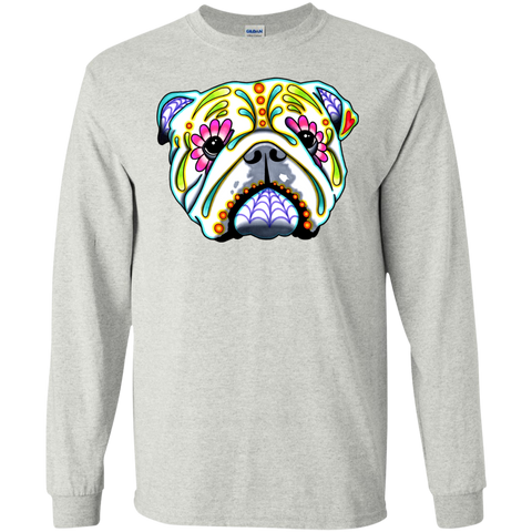 english bulldog day of the dead sugar skull dog matching family T-Shirt
