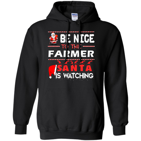 be nice to the farmer santa is watching sweater, T-Shirt