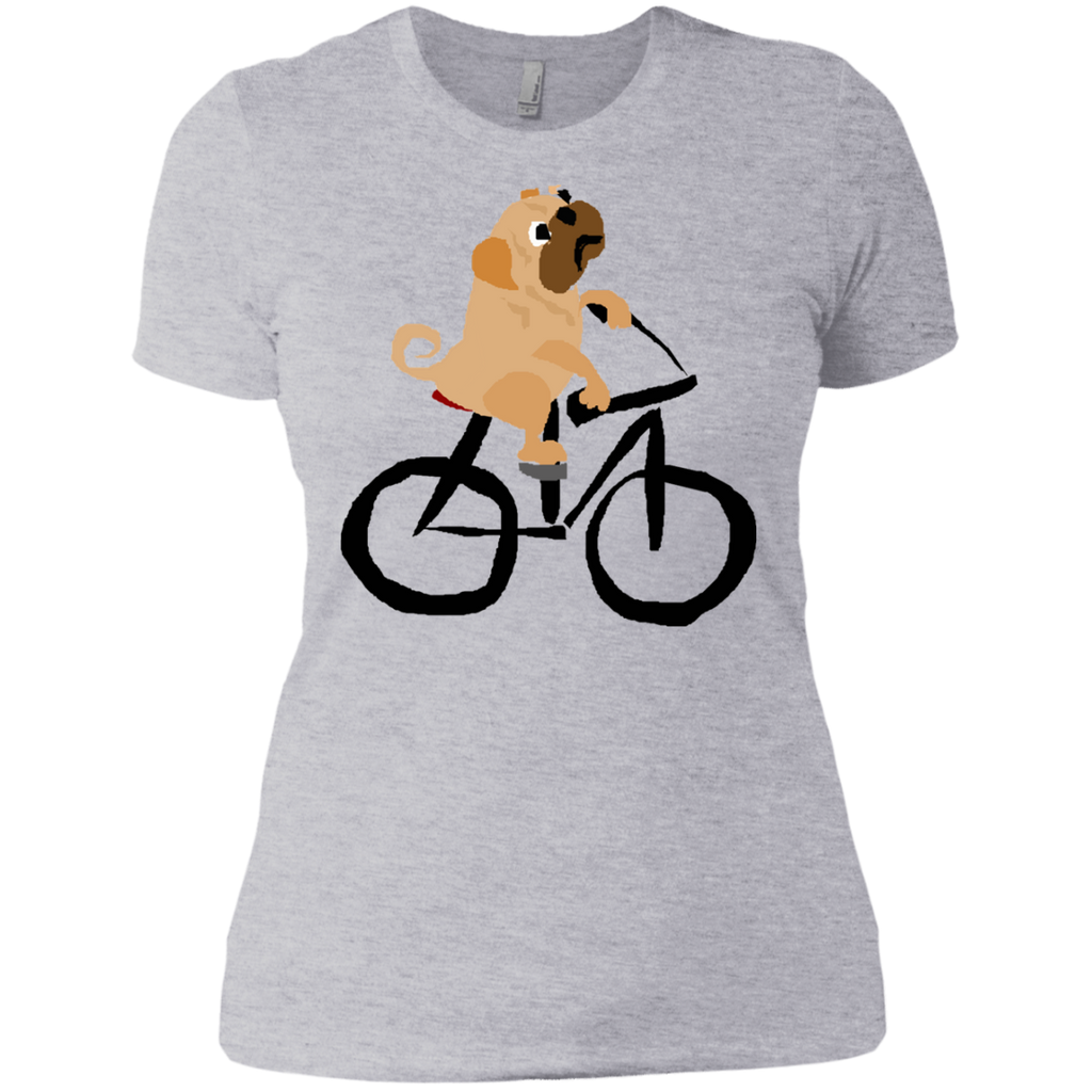 cool funny funky pug dog riding bicycle T-Shirt