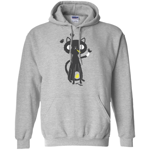 black cat art print  t- T-Shirt