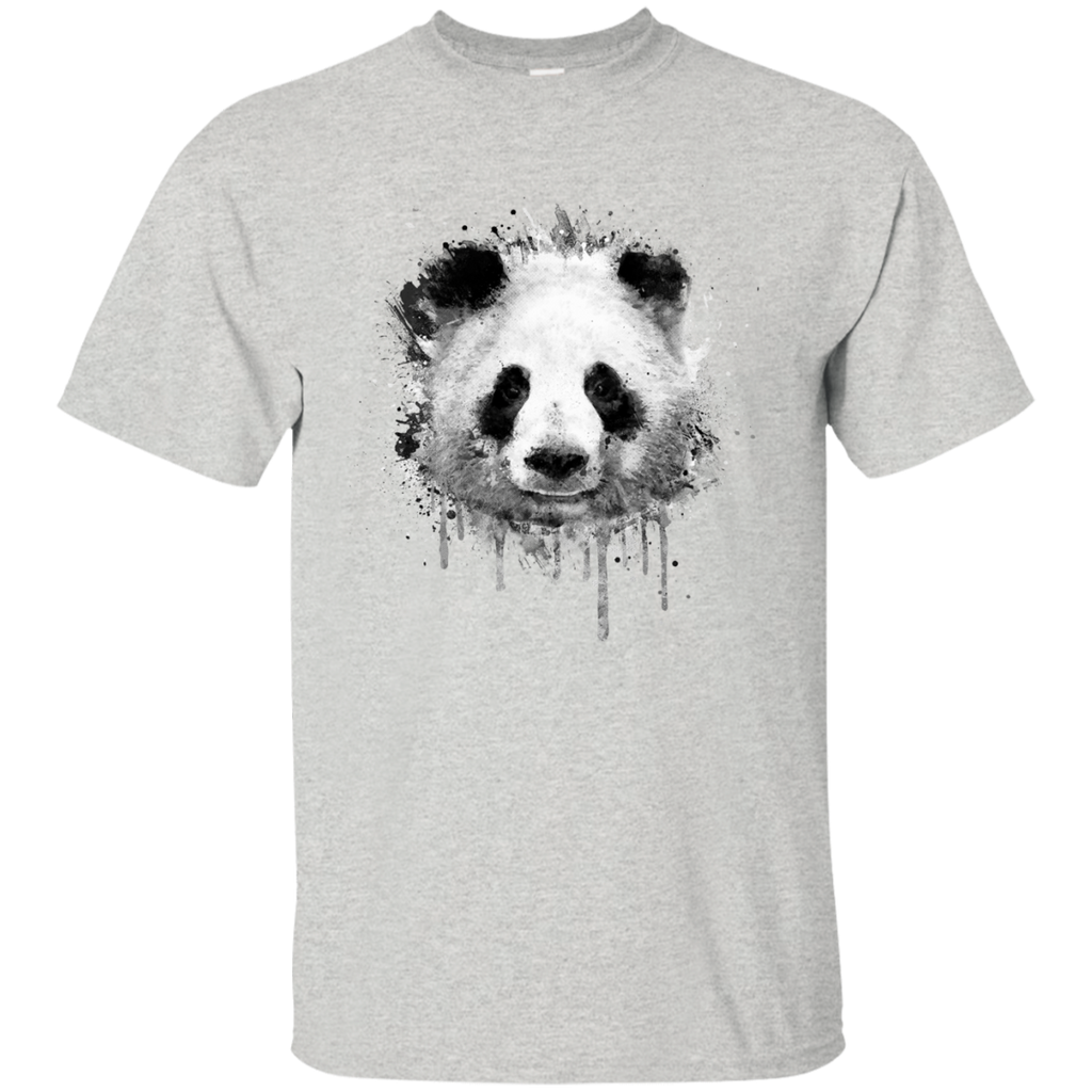 cool abstract graffiti watercolor panda portrait in black & whit  funny T-Shirt