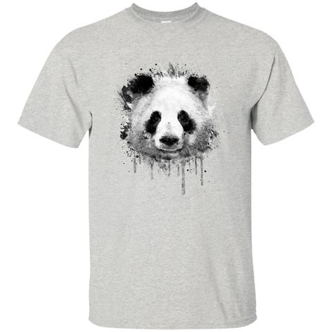 cool abstract graffiti watercolor panda portrait in black & whit  funny T-Shirt