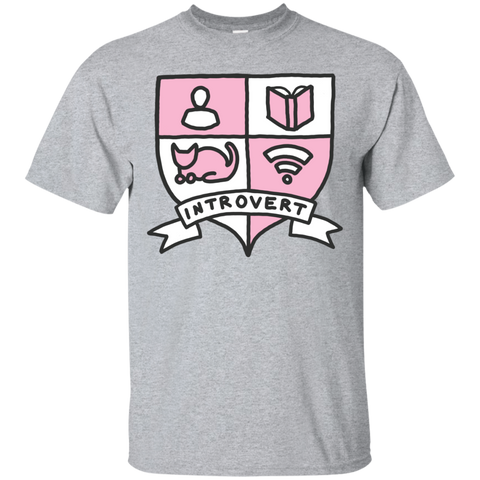 introvert reading book wifi cats awkward crest sweatshirt T-Shirt