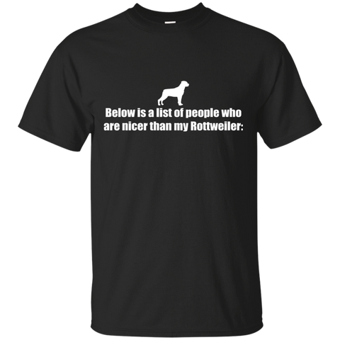 below is a list of people - rottweiler T-Shirt