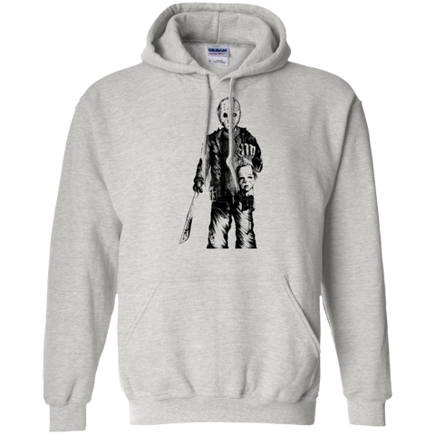 jason vs michael myers sticker halloween Pullover Hoodie 8 oz
