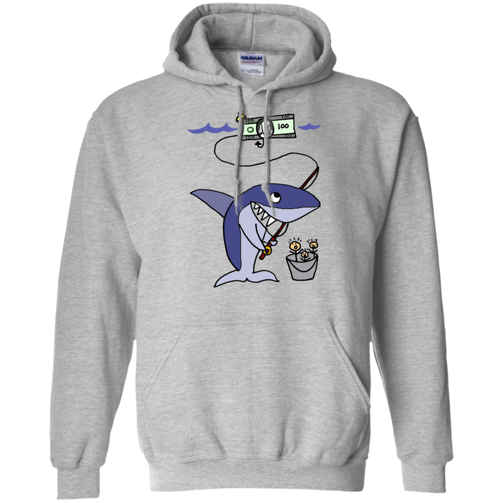 cool funny shark fishing for humans T-Shirt