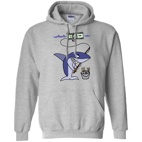 cool funny shark fishing for humans T-Shirt