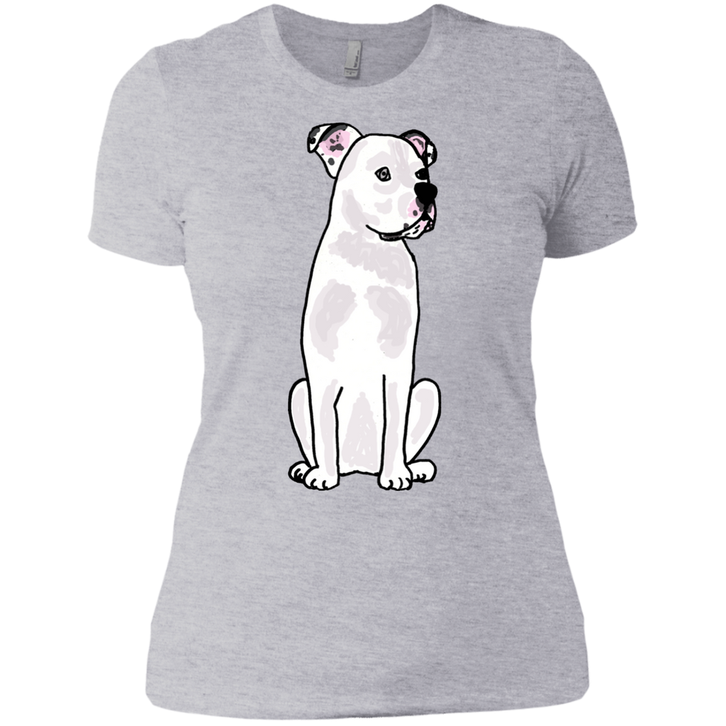 cool artistic white american bulldog art original matching family T-Shirt