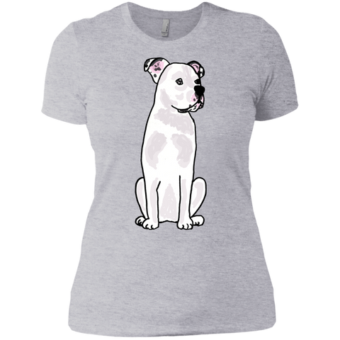 cool artistic white american bulldog art original matching family T-Shirt