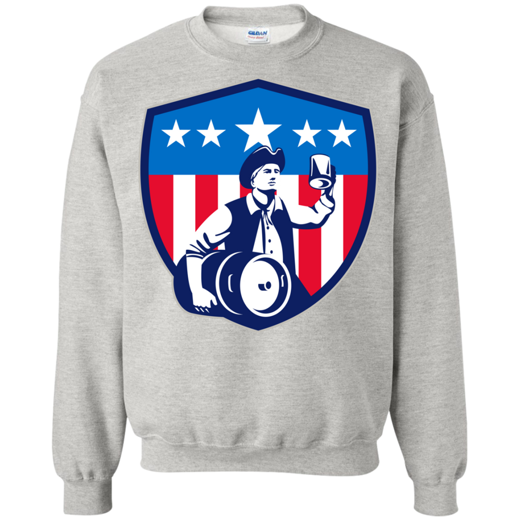 american patriot beer keg flag crest retro T-Shirt