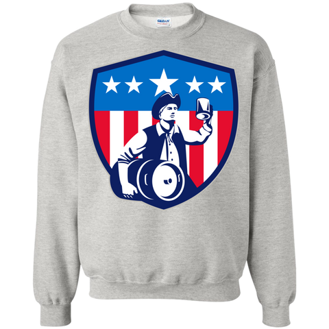 american patriot beer keg flag crest retro T-Shirt