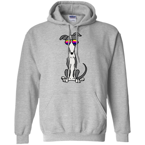cool funny grey and white greyhound dog in sunglasses T-Shirt